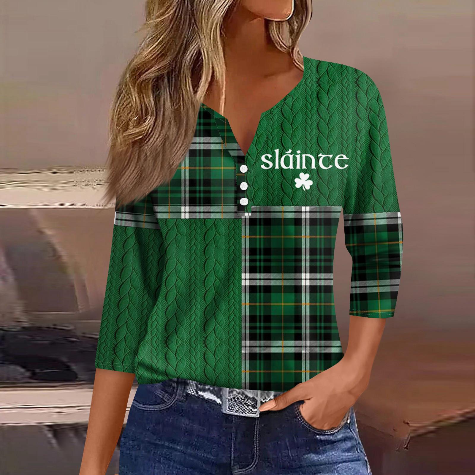 

Женская мода повседневная футболка с рукавом три четверти и V-образным вырезом с цветочным принтом XXL