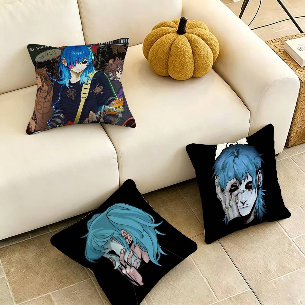 Sally Face Sal Fisher Gothic Horror Square DoubleSided Printed Pillow Case Bedroom Bedside Pillow Sofa Cushion Cover Gift