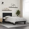 Bed Frame Black 75 x 190 cm Particleboard and Metal