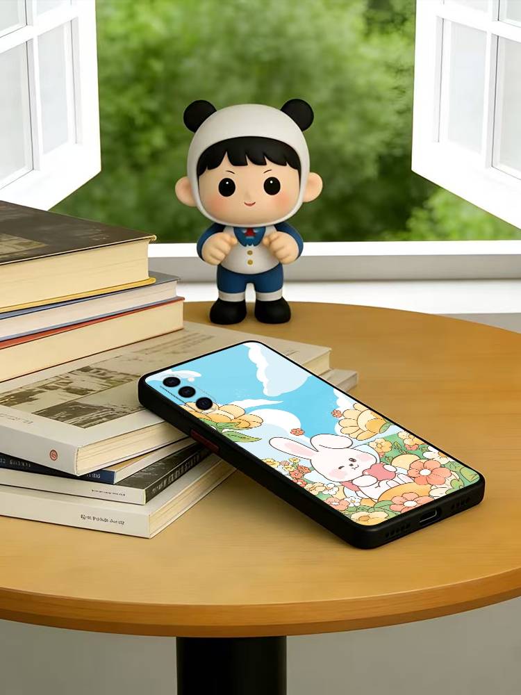 

Милый Чехол-Кролик Для Телефона Samsung Galaxy A73,A72,A71,A70,A53,A52,A51,Другие Мягкий Черный Чехол Samsung a53 5g