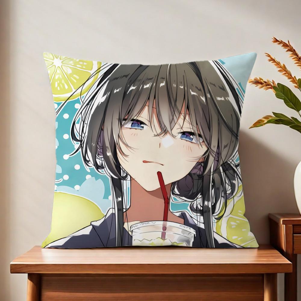 Cute Mme anime Llove Song cushion cover For Pillow Printing Sofa Decoration Home Car Room Coffee Shop Office Nordic Simplicity