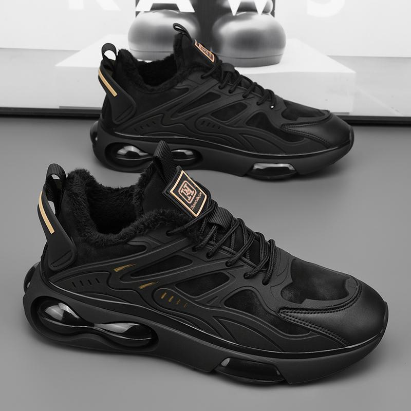 Couples Casual Sports Shoes Autumn and Winter Warm Plush Cotton Shoes Men and Women Fashion Outdoor Soft Sole Light Running Shoe