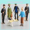 Entzückende 6er-Packung Die Abenteuer von Tim und Struppi Sammler-Actionfiguren für Kinderpartys