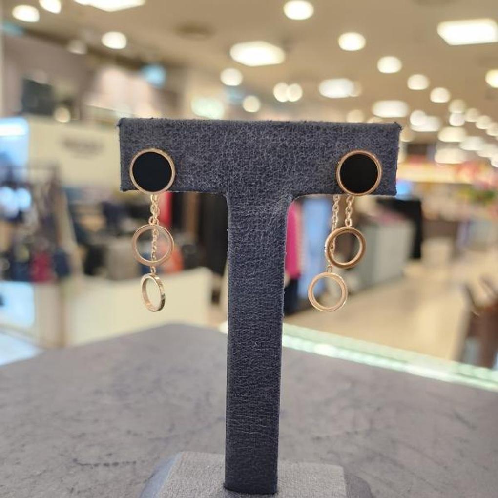 ARTRIA Surgical Steel Onyx Ring E Earrings EWSSESC0015ONF Onyx