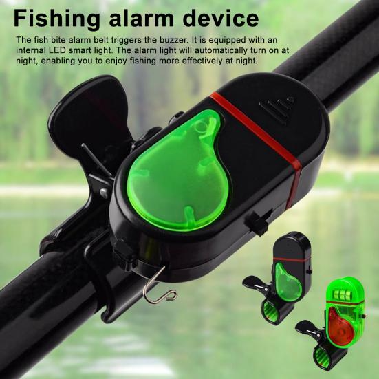 4 stk Fiske Stang Bitt Alarm Vanntett LED Varsel med Høy Summer Clip-On Elektronisk Nattfiske Sensor for Alle Stenger
