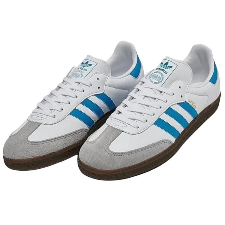 Adidas Samba OG White Shock Cyan Gum Men Sneakers JR0612