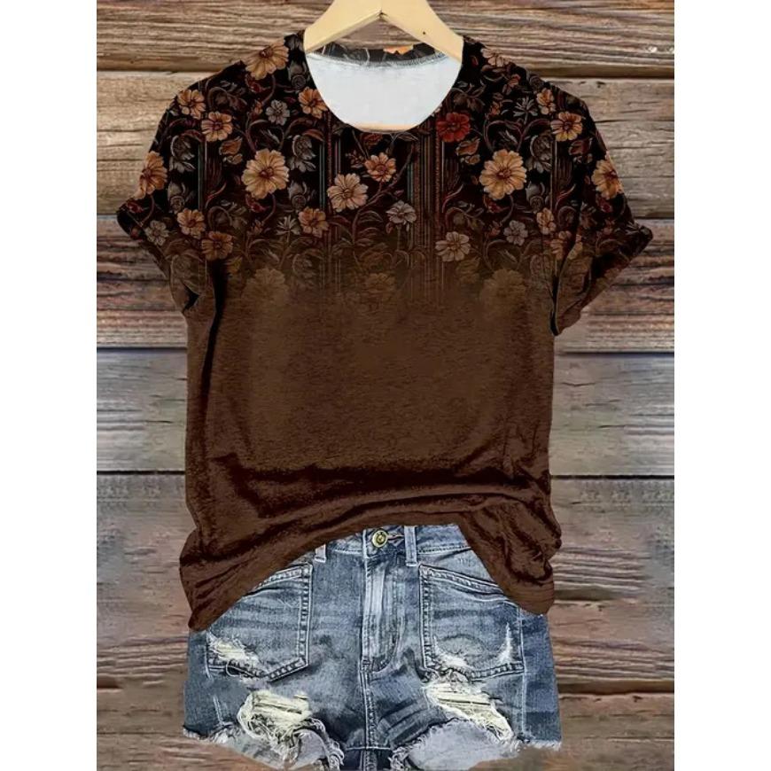 

Футболки с 3D-принтом, летняя новая, с круглым вырезом и короткими рукавами, дышащая легкая ткань для женщин, повседневная спортивная футболка, топ 6XL