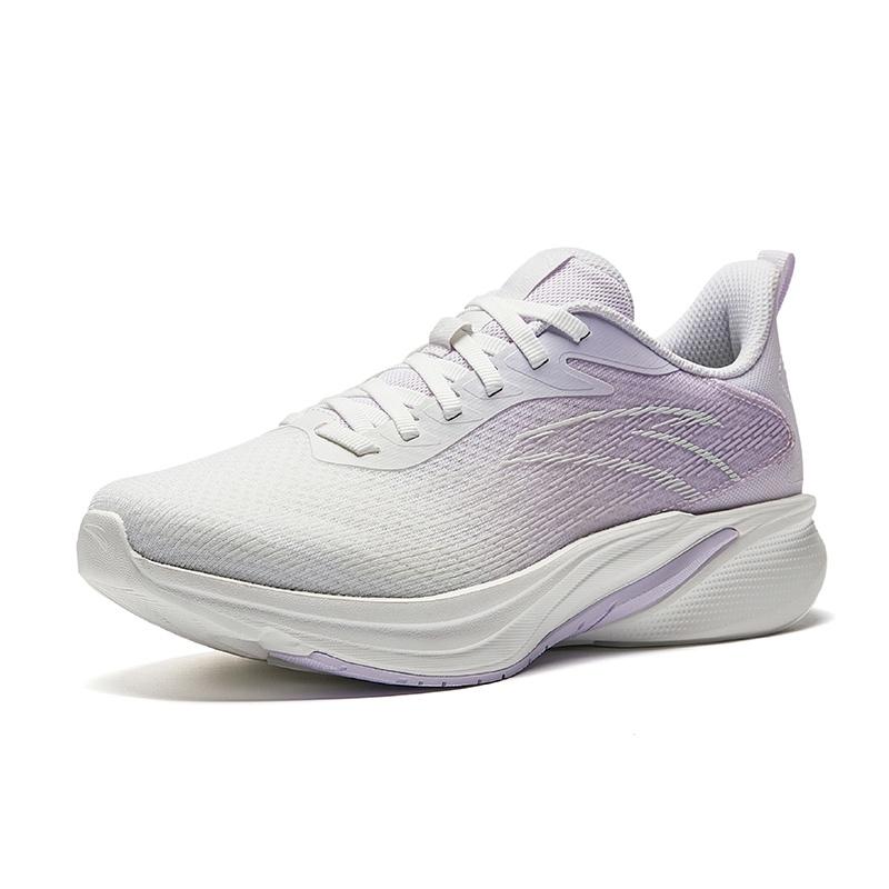 Anta Cloud Trail Fabric Cushioning Breathable Low top Casual Sprint Running Shoes Women's White Purple 122535585-2