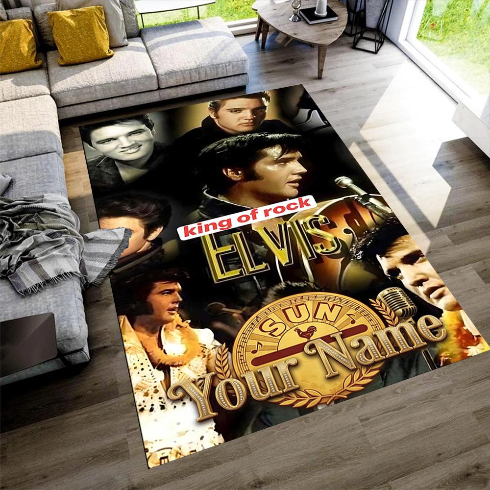 Elvis Presley Customize Your Name Area Rug Perfect for Dining Room Game Room Decorate Room Outdoor Anti-slip Rug Office Home Decor Wedding Party Gift