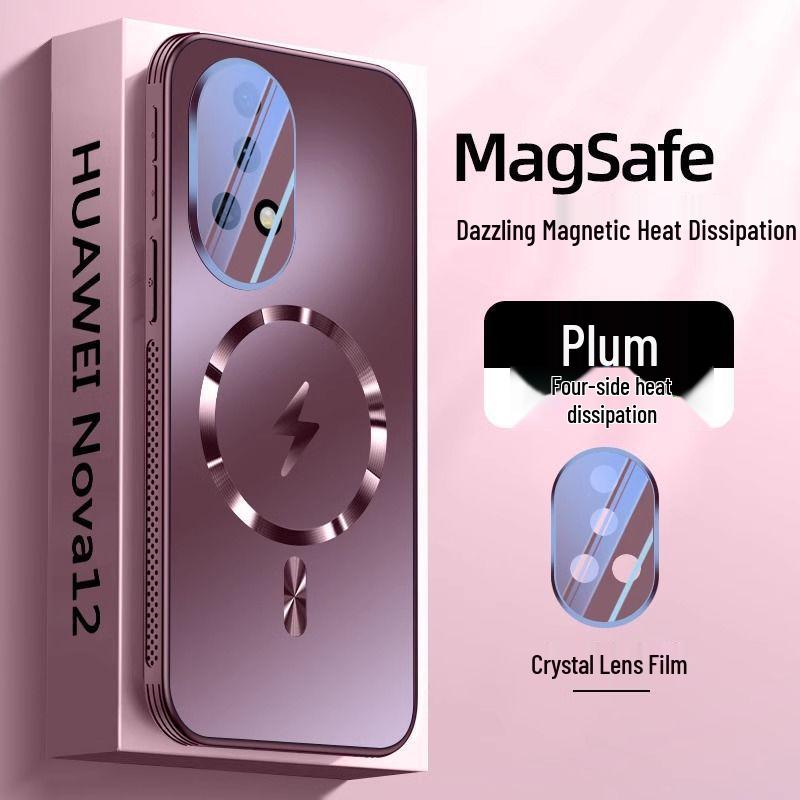 Huawei Nova 13/Nova 13 Pro Magnetic Phone Case with Full Lens Coverage, Heat Dissipation, and Airbag Anti-Drop Protection.