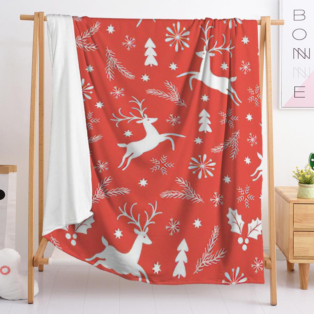 Flannel Blanket Bedroom Blanket European And American Blanket Christmas Theme Blanket Universal In All Seasons