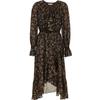 2025 Autumn Flowy Ruffle Print High-Waist Dress