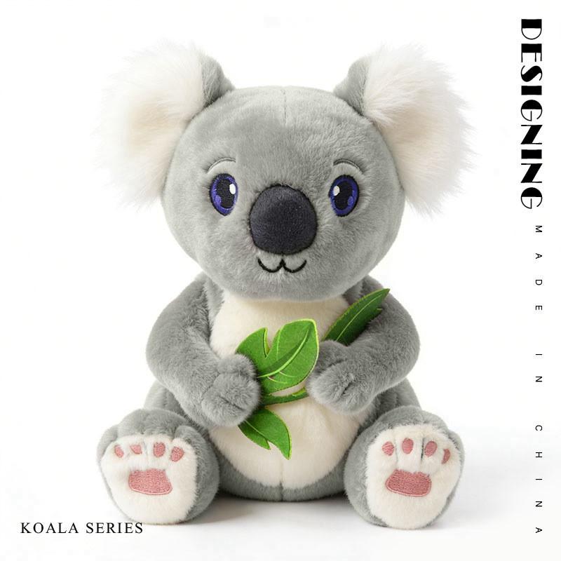 

Koala Series Stuffed Animal Plush Toy With Soft Short Pile For Kids And Collectors Grey A