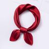 100% Silk Square Scarf  Women Solid Color Small Hangzhou Real Silk Bandana Luxury Neckscarf Pure Silk Satin Head Scarf 53X53CM