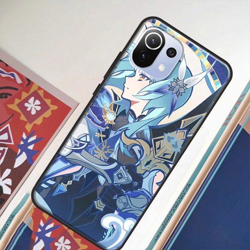 Genshin Impact Eula Hülle für POCO F3 X3 GT F1 F2 M3 M4 Pro Handyhülle für Xiaomi Mi 11 Lite Mi 11T Pro 10T