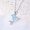 Simple Dolphin Zirconia Pendant Necklaces for Women New Fashion Wedding Party Necklace Jewelry Accessories