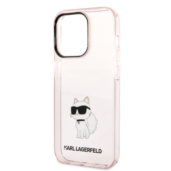 Karl Lagerfeld KLHCP14XHNCHTCP iPhone 14 Pro Max 6.7" pink hardcase Ikonik Choupette