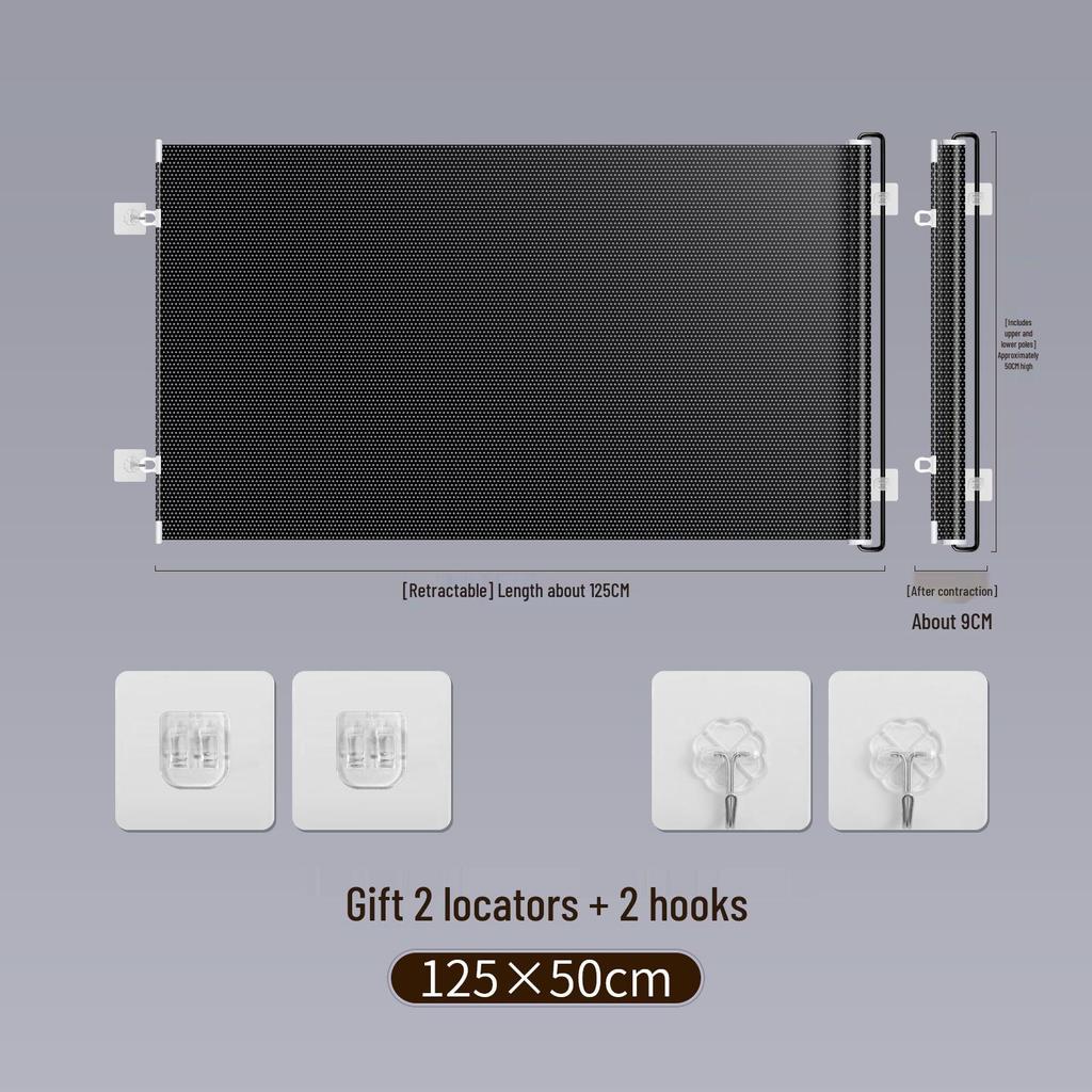 Cat-Proof No-Drill Retractable Pet Barrier for Stairs, Doorways, and Small Dog Fence with Bendable Cat Barrier