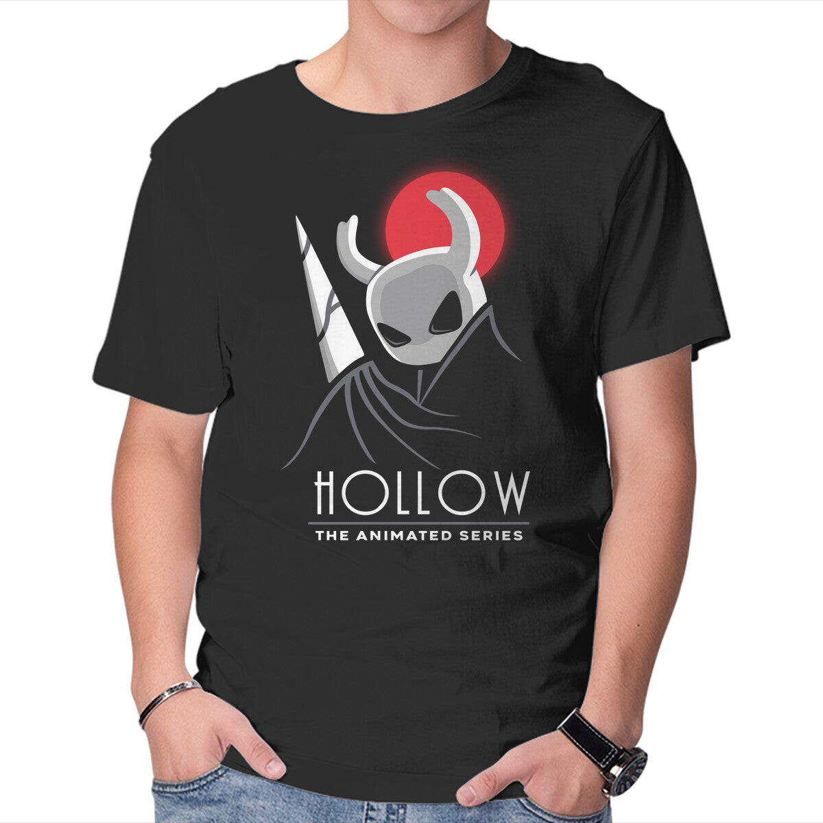Unisex Crew Neck T-Shirt Hollow The Animated Series Graphic Short Sleeve Casual Tee M