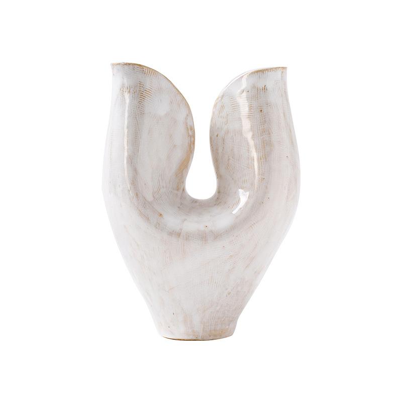 BRCeramic Vase Creative Porcelain Flower Pots Desk Decoration Flower Arrangement Flower Vessel Ornament Room Aesthetic DecorEY