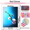 Diamond Painting Mosaic Flowers Rhine Blue Series One Plum Blossom 5D DIY Embroidery Cross Embroidery Home Decoration