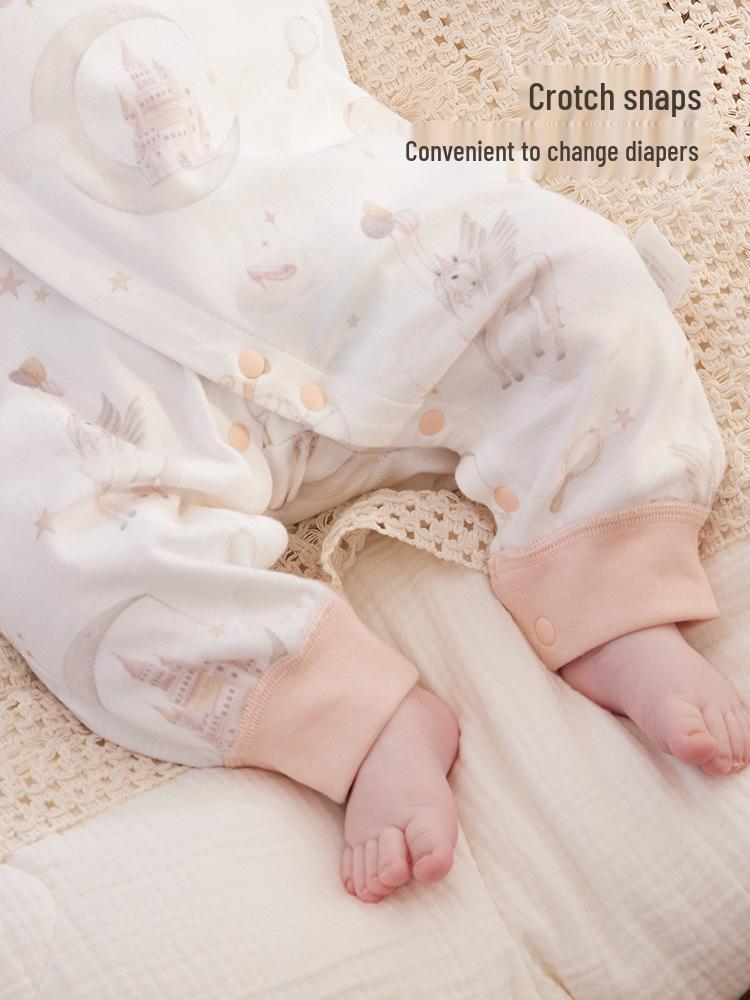 Unisex Cotton Butterfly Long Sleeve Baby Bodysuit – Spring & Autumn
