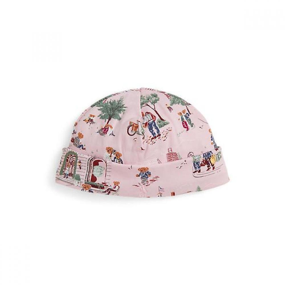 Ralph Lauren Baby Girl Polo Bear Cotton Interlock Beanie Cwpohgsfj420042999 NB/3