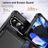 For Google Pixel 9 Pro XL Case Card Slot Kickstand Leather+TPU Reinforced Corner Phone Cover