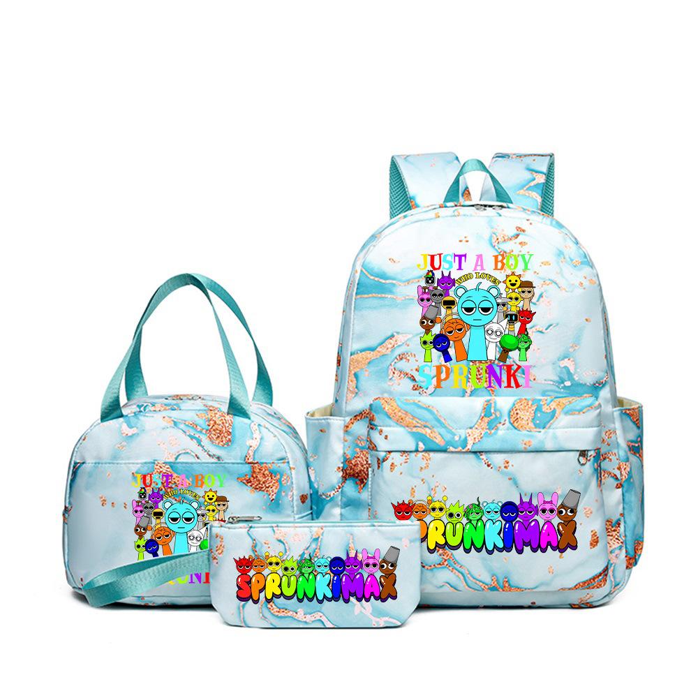 Rhythm box sprunki peripheral schoolbag boys and girls schoolbag primary school junior high school students backpack D