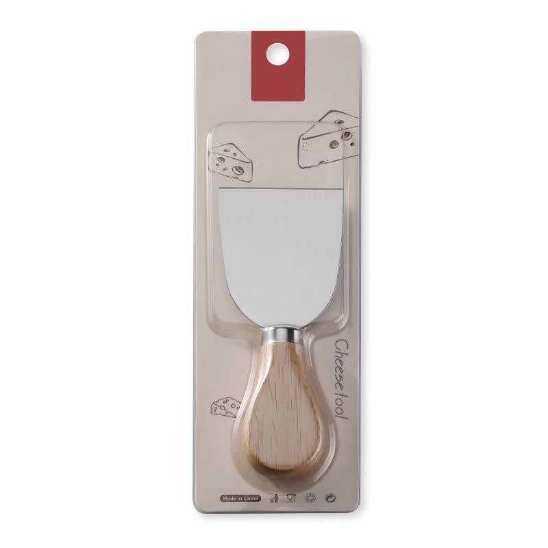 Rubber Wood Handle Stainless Steel Cheese and Butter Knife