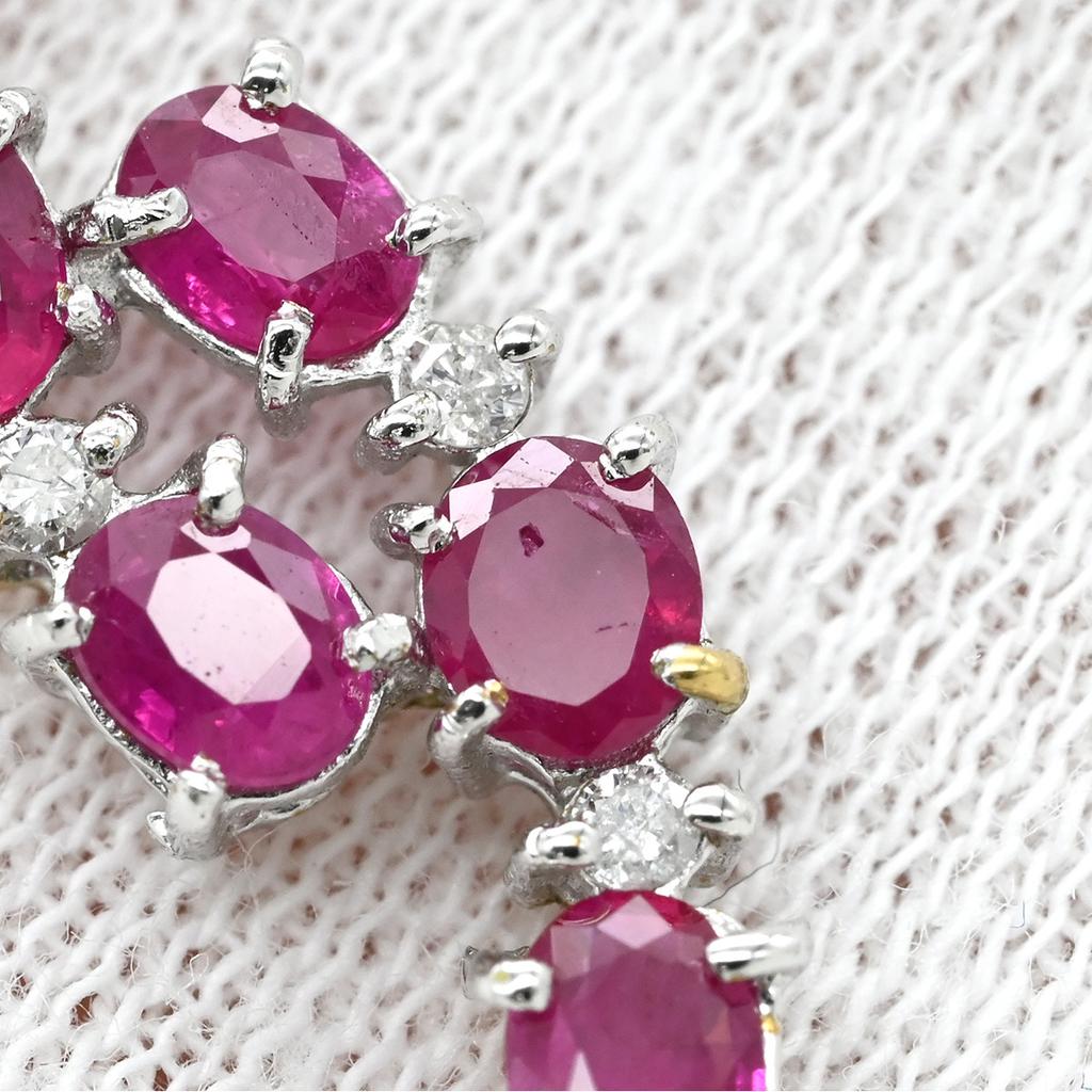 NON BRAND - Ruby 0.8ct Diamond PendantNecklace K18WG/Ruby Array