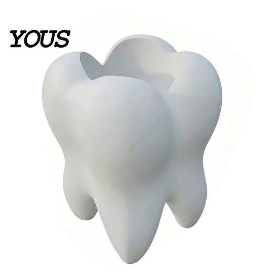 Decorative Storage Box Tooth Shape Toothbrush Holders for Bathrooms, Creative Pen Holder Desktop, Home Decor Small Organizer