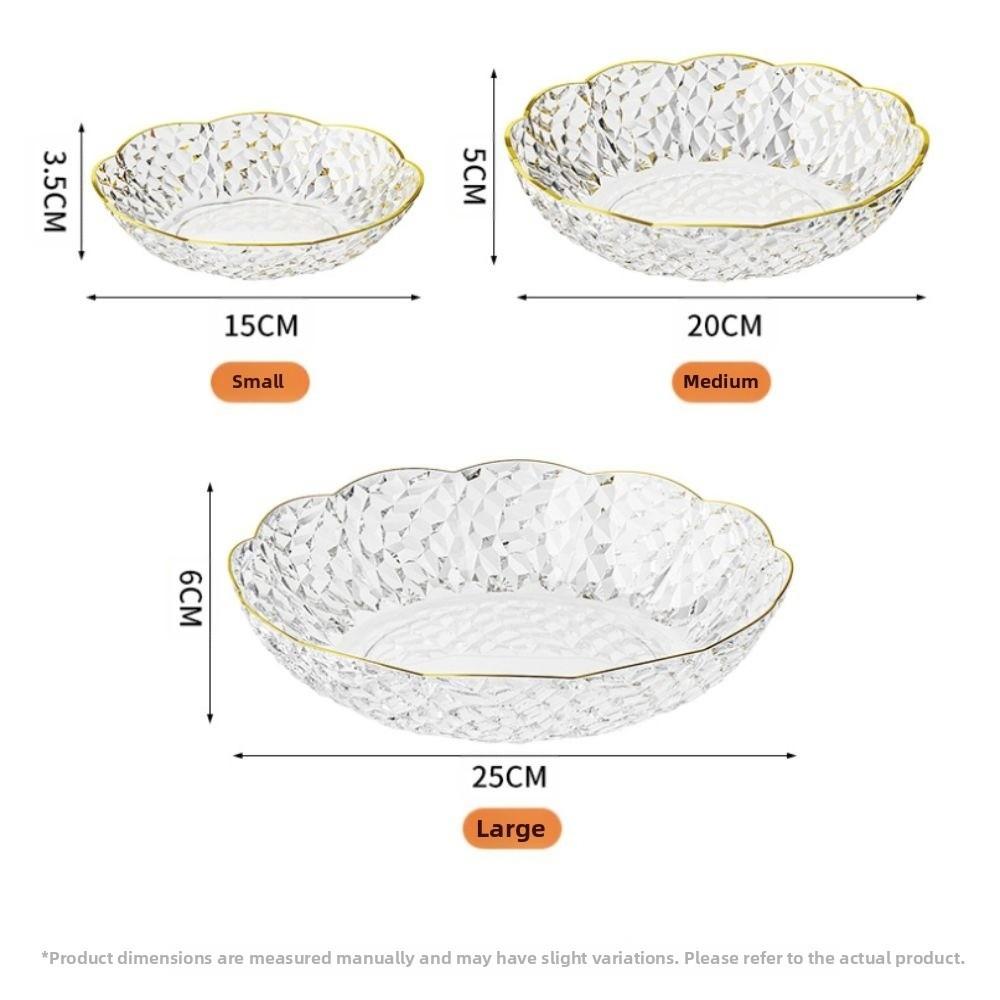 Blumenförmige Dessert-Salatschale Diamant Snackteller Exquisite Obstplatte Wohnzimmer