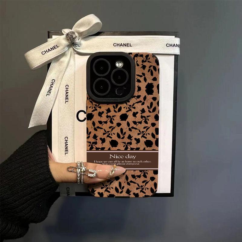 Black Small Cuihua Suitable for New Apple 16promax Mobile Phone Case IPhone15