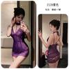 Sexy lingerie sexy pure desire pajamas lace deep V perspective suspender nightdress straps seduction