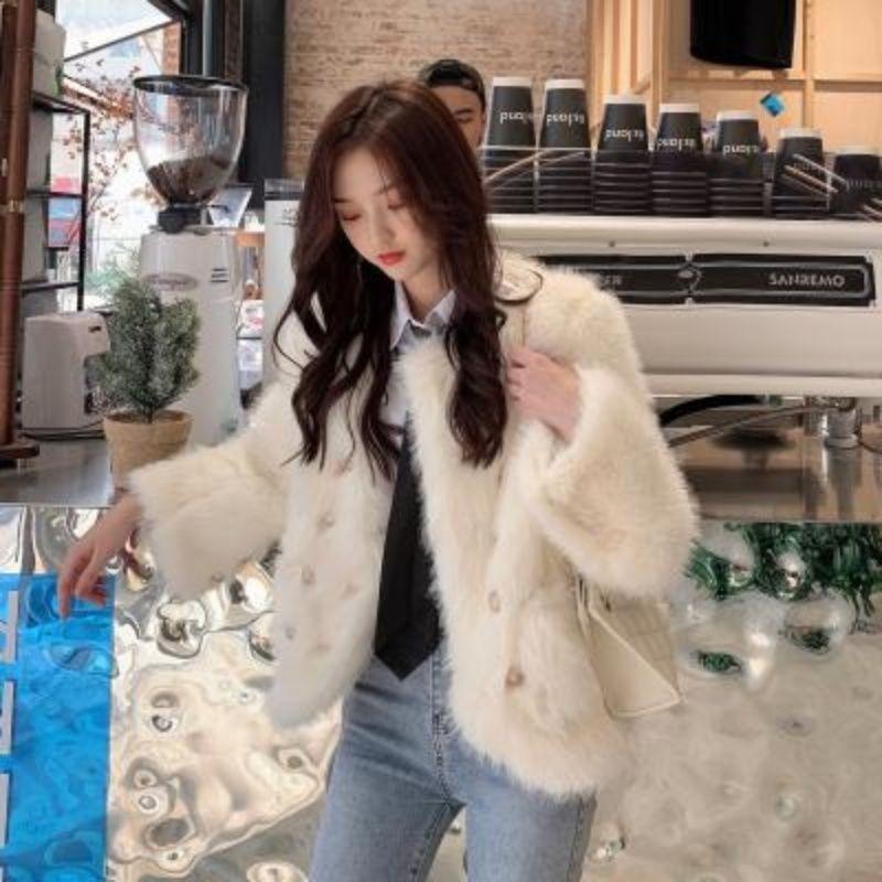 

Искусственный мех легкая зима имитация тосканского имитация лисы искусственный мех шуба L бежевый