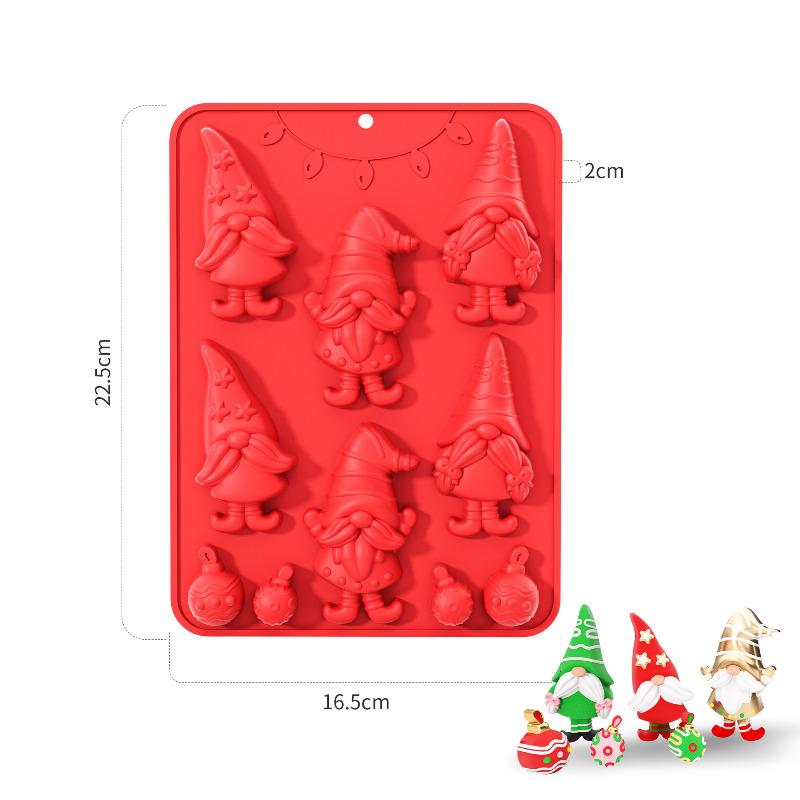 Vánoční silikonová forma, tvar Santa Clause a sněhuláka, pekáč potravinářské kvality na čokoládu, dorty, bonbóny, DIY dekorace