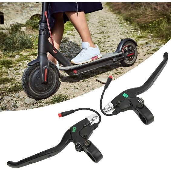 1Pair Electric Scooter Brake Lever Left Right Brake Handle with Connector Brake Levers Handle Grip Brake