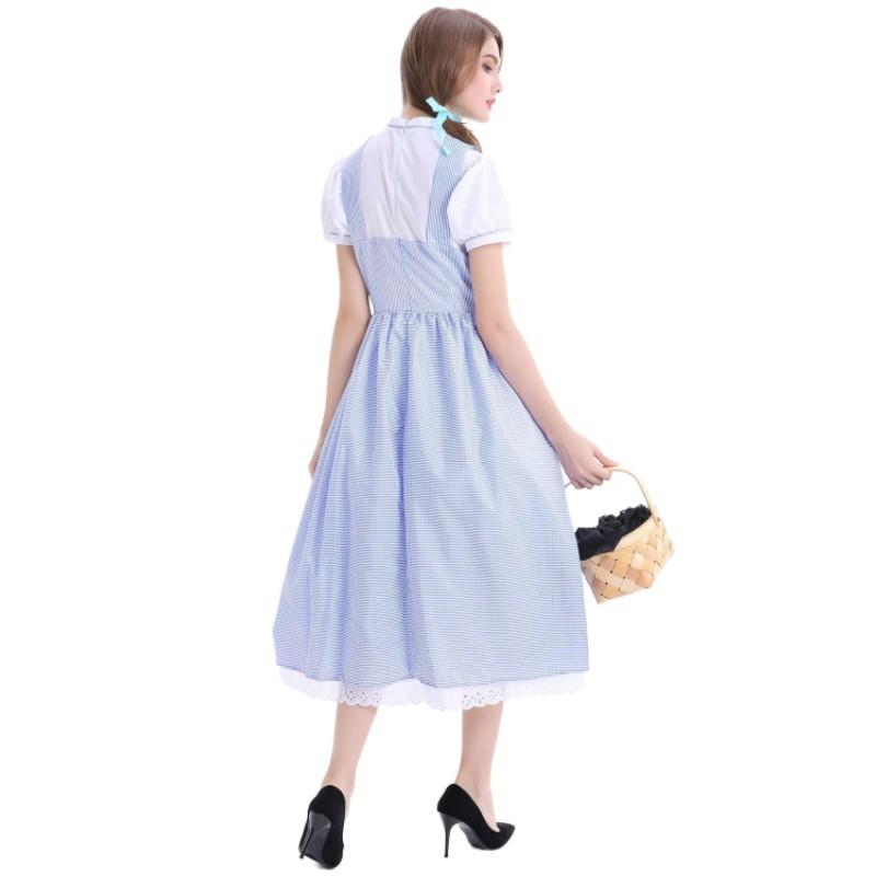 Alice-Inspired Halloween Costume Dress Women Kids Plus Size S-3XL Stage Performance Outfit With Headpiece
