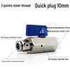 Pneumatic 304 Stainless Steel Ball Valve with Manual Male Thread Air Tube Connector