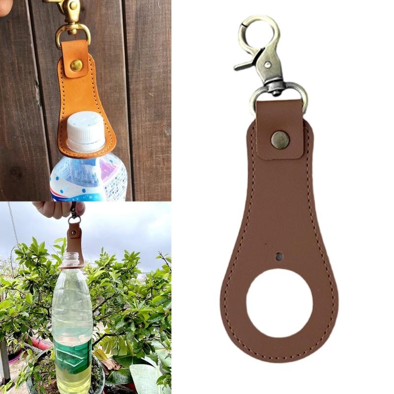 Leather Waist Bottle Holder for Outdoor Sports Secure Belt Clip Beverage Buckle
