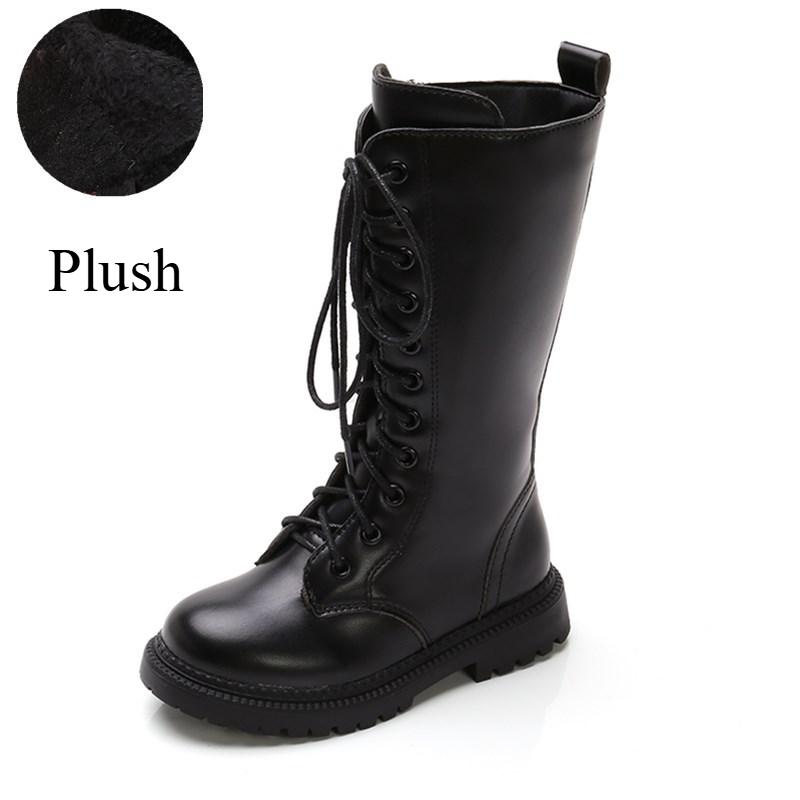 

Сапоги для девочек, новые, корейские, британские, высокие сапоги, кожаные сапоги для маленьких девочек 34