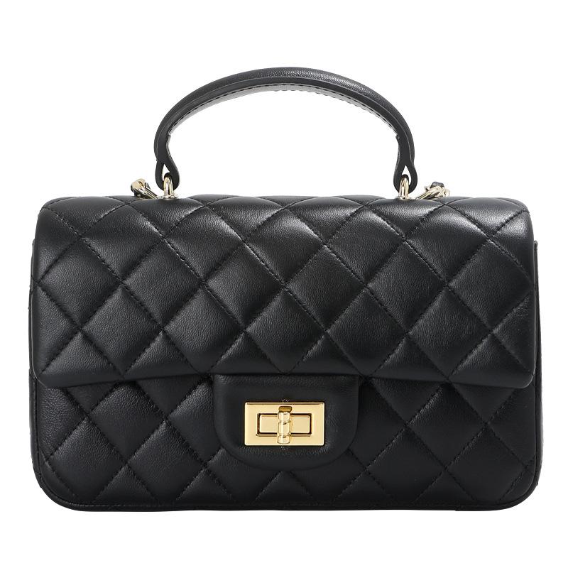 Rhombus Bag Women's Head Sheepskin Bag Leather Chain High-end Cf Fashion Shoulder Messenger Mahjong Bag