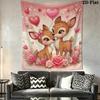Cute Cartoon Animals Wall Tapestry Aesthetic Wall Hanging Printed Fabric Blanket Decorative Tapestries for Bedroom Living Room Home Decor