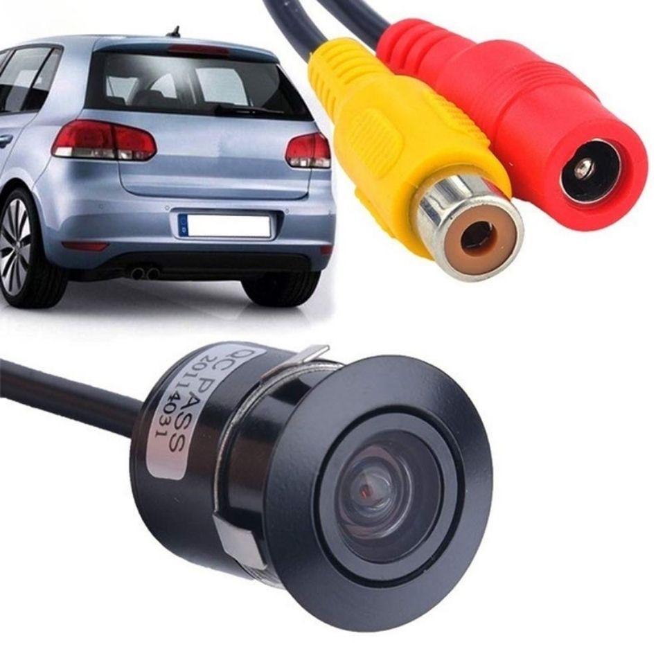 Mini CCD 18.5mm Car Wide Angle Security Reversing Parking Rear View Camera Cam with Drill , Free Shipping