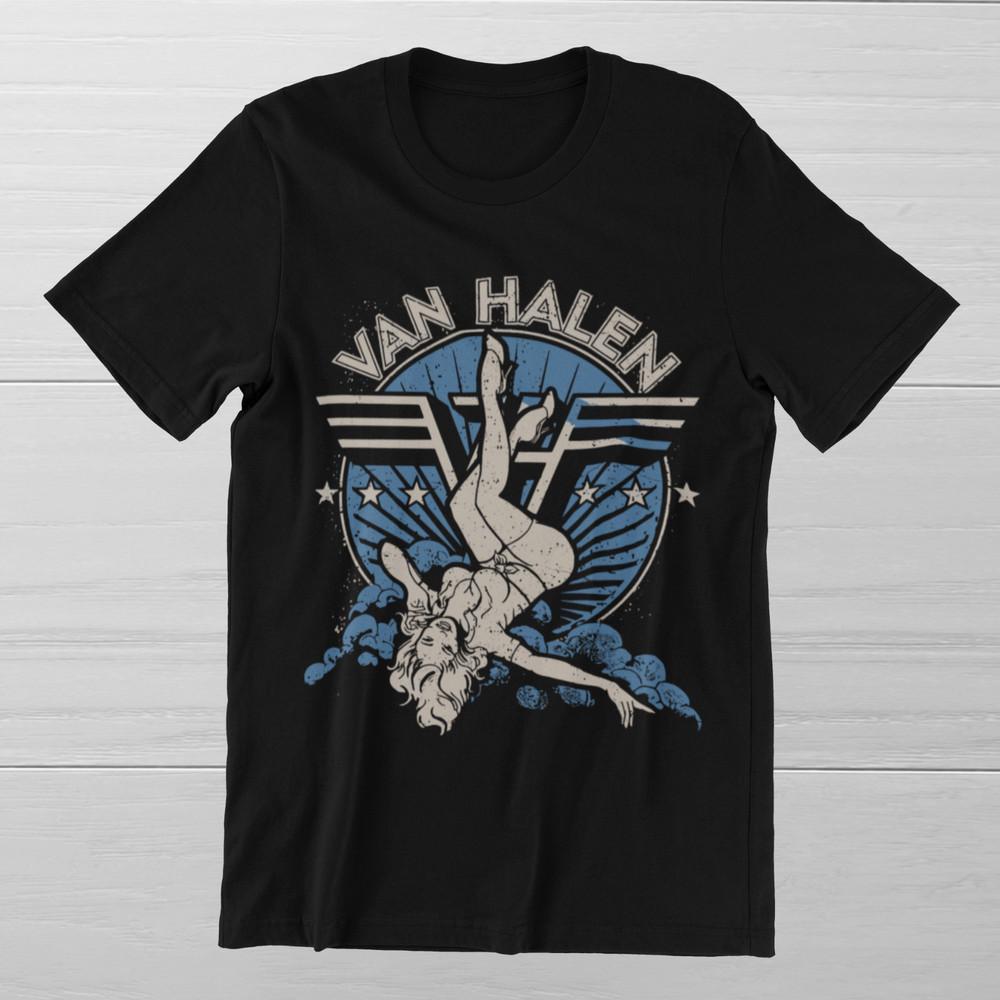 VAN HALEN Fallen Angel Американская хард-рок группа 70-х Хлопковая футболка унисекс S