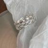 High Quality Adjustable Copper Ring For Women With Trendy Geometric Pattern And Chic Aesthetic