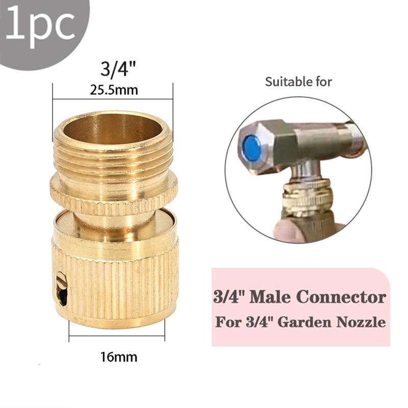 Hose Quick Connect 1/2" 3/4" Watering Water Hose Pipe Tap Adaptor Garden Hose Connector for Watering Irrigation