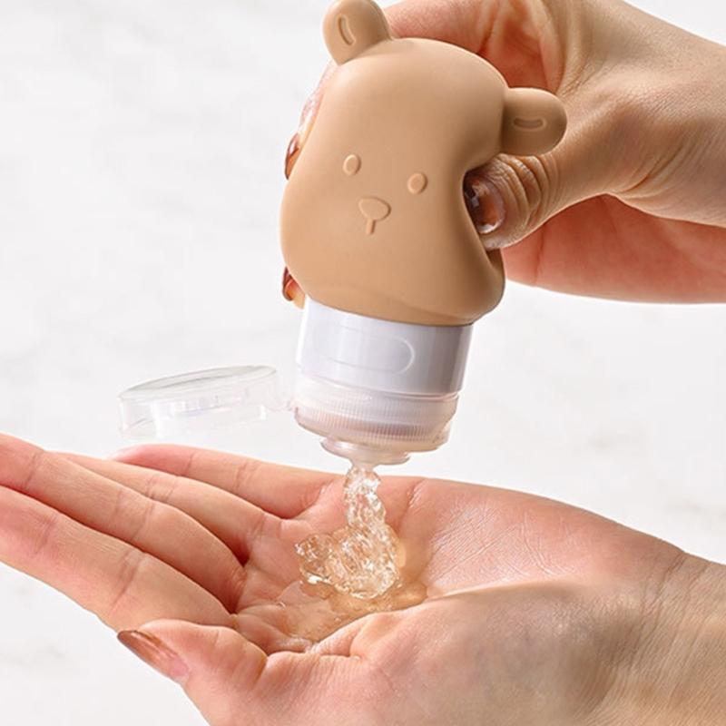 Auslaufsichere Reiseflaschen Silikon Ausquetschbar Nachfüllbar Shampoo Toilettenartikel Kosmetikbehälter, Tragbare Flüssigkeitsbehälter