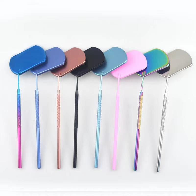 SENKA Cloud Heart Shape Eyelash Extensions Mirror Handle Heart Case Eyelash Inspection Mirror for Eyelash Extensions
